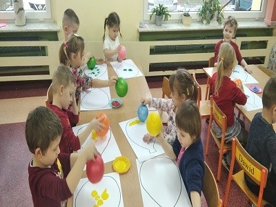 balony praca plastyczna przedszkole